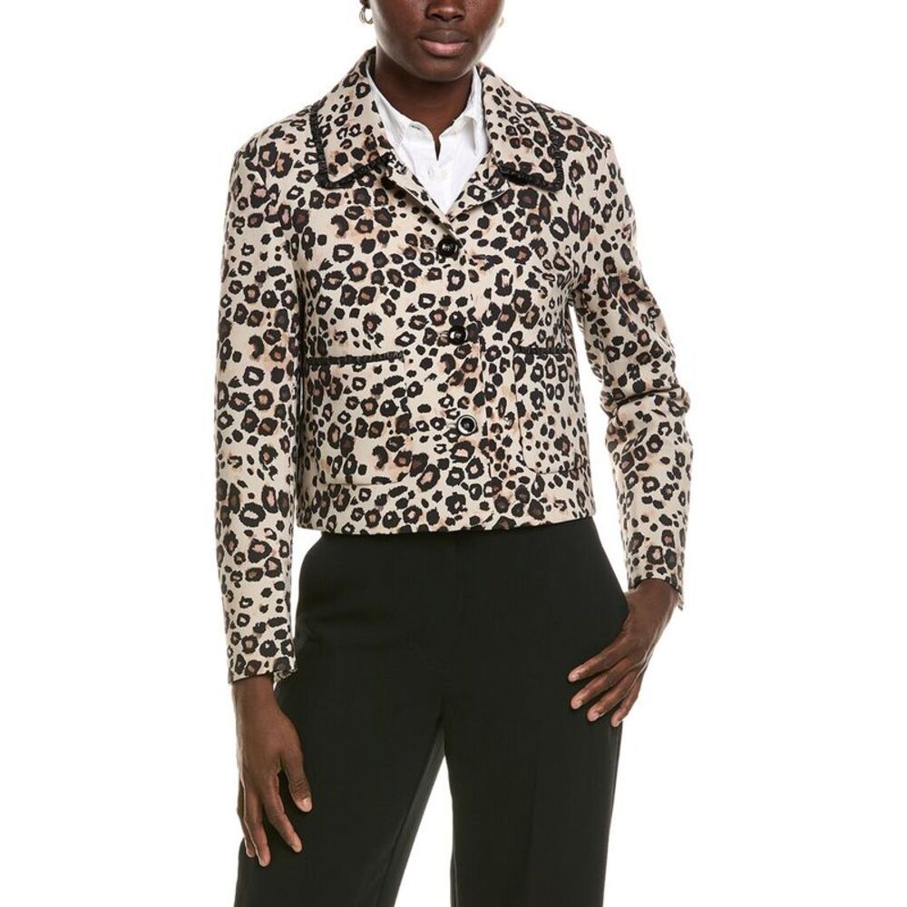 Marc Cain Womens Printed Jacket, Brown